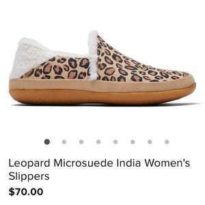 NEW- Leopard Microsuede India Women's Slippers